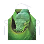 Green Reticulated Python Snake Print Adjustable Apron