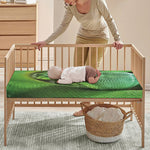 Green Reticulated Python Snake Print Baby Crib Sheet