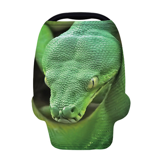 Green Reticulated Python Snake Print Baby Seat Cover