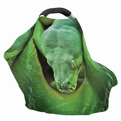 Green Reticulated Python Snake Print Baby Seat Cover