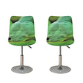 Green Reticulated Python Snake Print Bar Stool Covers