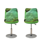 Green Reticulated Python Snake Print Bar Stool Covers