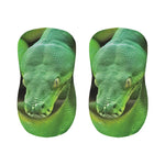 Green Reticulated Python Snake Print Bar Stool Covers