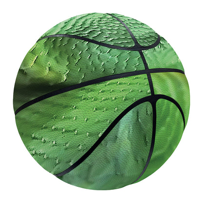 Green Reticulated Python Snake Print Basketball