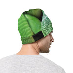 Green Reticulated Python Snake Print Beanie