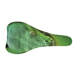 Green Reticulated Python Snake Print Bicycle Seat Cover
