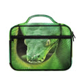 Green Reticulated Python Snake Print Briefcase Bible Bag