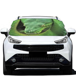 Green Reticulated Python Snake Print Car Windshield Snow Cover