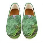 Green Reticulated Python Snake Print Casual Shoes