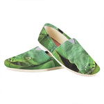Green Reticulated Python Snake Print Casual Shoes