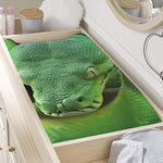 Green Reticulated Python Snake Print Changing Pad Cover