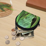 Green Reticulated Python Snake Print Coin Purse