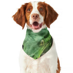 Green Reticulated Python Snake Print Dog Bandana