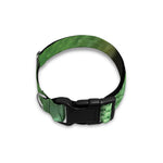 Green Reticulated Python Snake Print Dog Collar