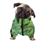Green Reticulated Python Snake Print Dog Zip Up Jacket