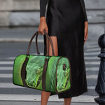 Green Reticulated Python Snake Print Duffle Bag