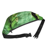 Green Reticulated Python Snake Print Fanny Pack