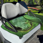 Green Reticulated Python Snake Print Golf Cart Seat Cover