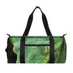 Green Reticulated Python Snake Print Gym Bag