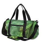 Green Reticulated Python Snake Print Gym Bag