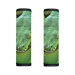 Green Reticulated Python Snake Print Handle Covers