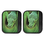 Green Reticulated Python Snake Print Handle Covers