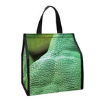Green Reticulated Python Snake Print Insulated Lunch Tote