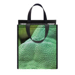 Green Reticulated Python Snake Print Insulated Lunch Tote