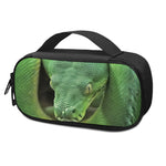 Green Reticulated Python Snake Print Insulin Cooler Travel Case