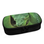 Green Reticulated Python Snake Print Insulin Cooler Travel Case