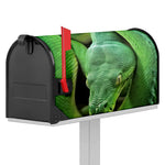 Green Reticulated Python Snake Print Mailbox Cover