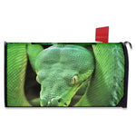 Green Reticulated Python Snake Print Mailbox Cover