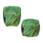 Green Reticulated Python Snake Print Office Chair Cover