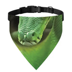 Green Reticulated Python Snake Print Over The Collar Dog Bandana