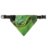 Green Reticulated Python Snake Print Over The Collar Dog Bandana
