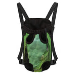 Green Reticulated Python Snake Print Pet Carrier Backpack