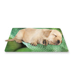 Green Reticulated Python Snake Print Pet Cooling Mat Cover