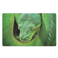 Green Reticulated Python Snake Print Polyester Doormat