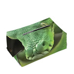 Green Reticulated Python Snake Print Rectangle Tissue Box Cover
