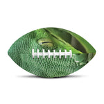 Green Reticulated Python Snake Print Rugby Ball