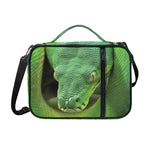 Green Reticulated Python Snake Print Shoulder Strap Bible Bag