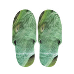 Green Reticulated Python Snake Print Slippers