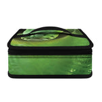 Green Reticulated Python Snake Print Small Lunch Bag