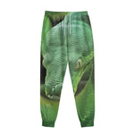 Green Reticulated Python Snake Print Sweatpants