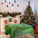 Green Reticulated Python Snake Print Tablecloth