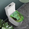 Green Reticulated Python Snake Print Toilet Lid Cover