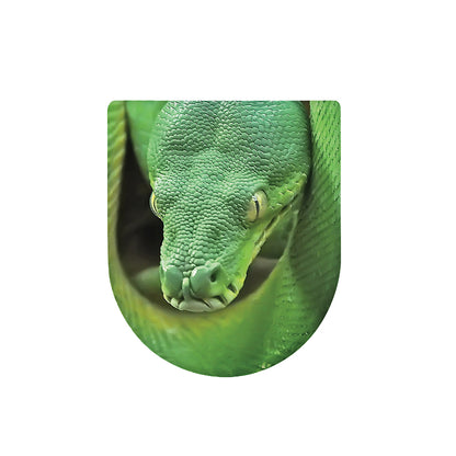 Green Reticulated Python Snake Print Toilet Lid Cover