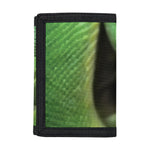 Green Reticulated Python Snake Print Trifold Wallet