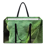 Green Reticulated Python Snake Print Utility Tote Bag
