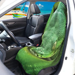 Green Reticulated Python Snake Print Waterproof Car Seat Cover